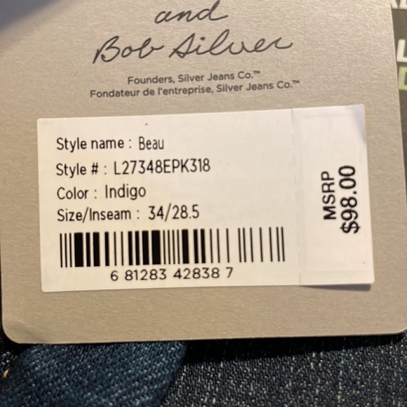 Women’s Silver brand Jeans Beau Girlfriend fit. 34x28.5 - Picture 5 of 5